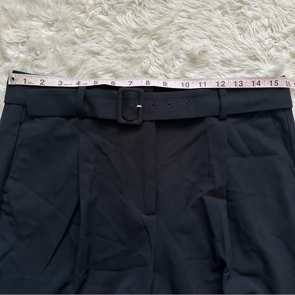 J. Crew Factory Pants Petite Belted Straight-Leg Trouser Black 12P NWT New - Picture 8 of 10